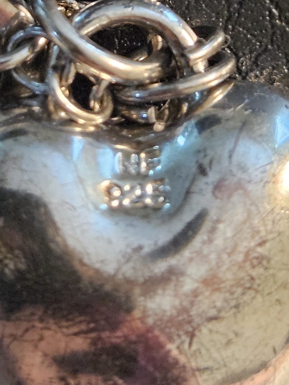 Vintage 925 Sterling Silver Heart Lock and Key Pendant Necklace Italy FAS - Picture 5 of 10